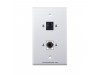 Placa Tapa RJ45 Cat5e ponchable + Toslink en ABS